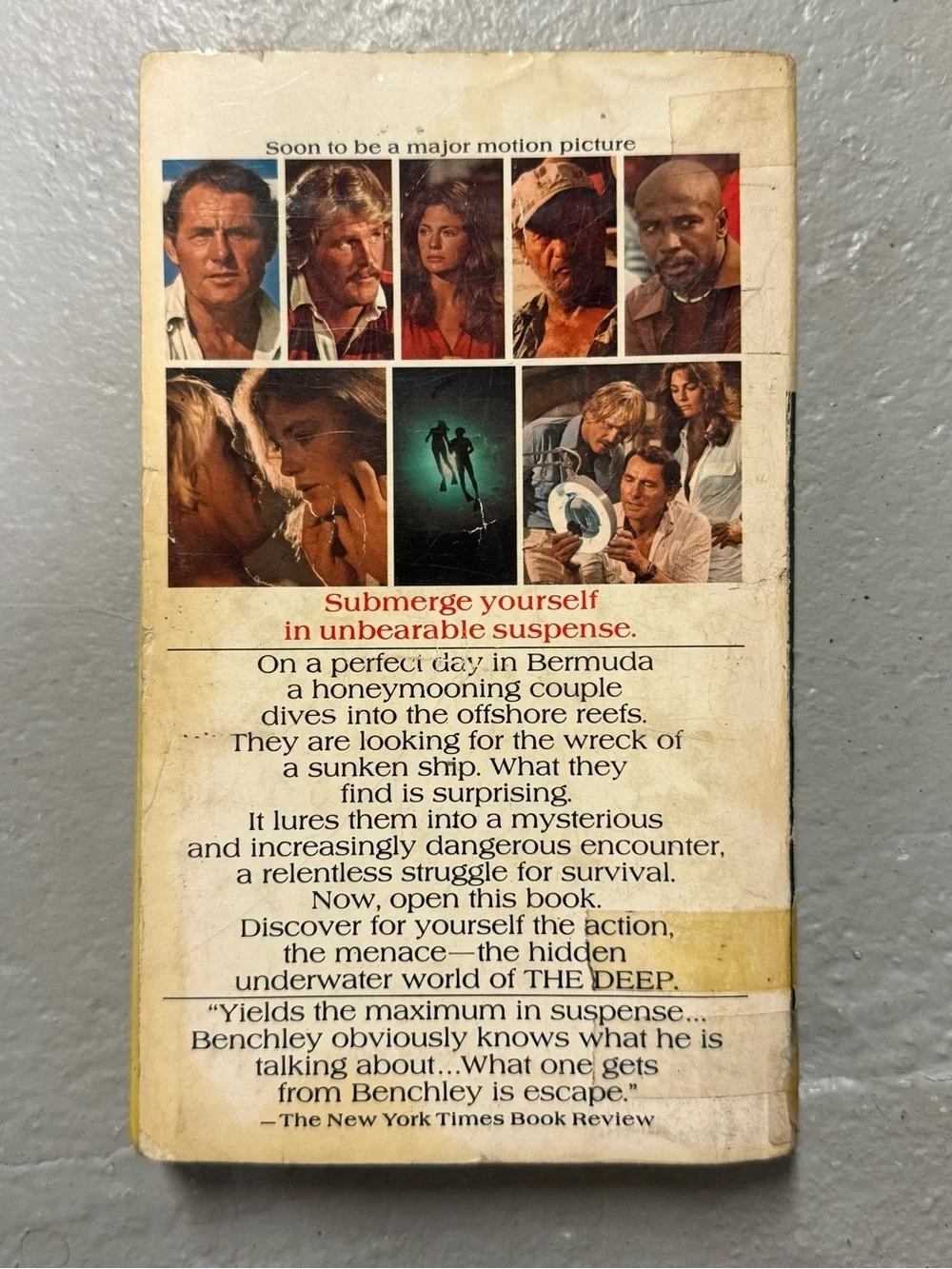 Vintage The Deep Peter Benchley Paperback Jaws Author Movie Tie-In Thriller